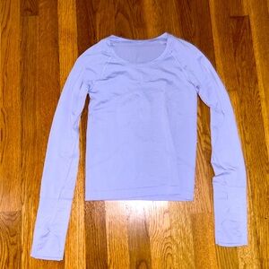 RARE⚠️⚠️⚠️ Lululemon swiftly tech long sleeve shirt 2.0 waist length LILAC SMOKE